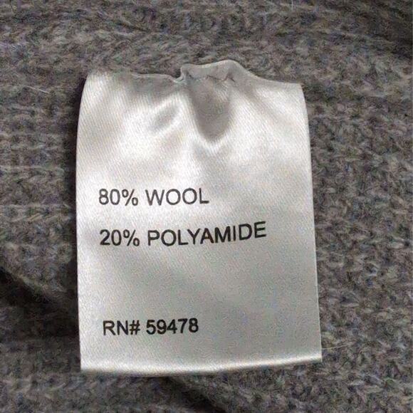 Giasone Gray Half Zip Color Block Ribbed Knit Wool Blend Sweater Mens Size M - Picture 5 of 7